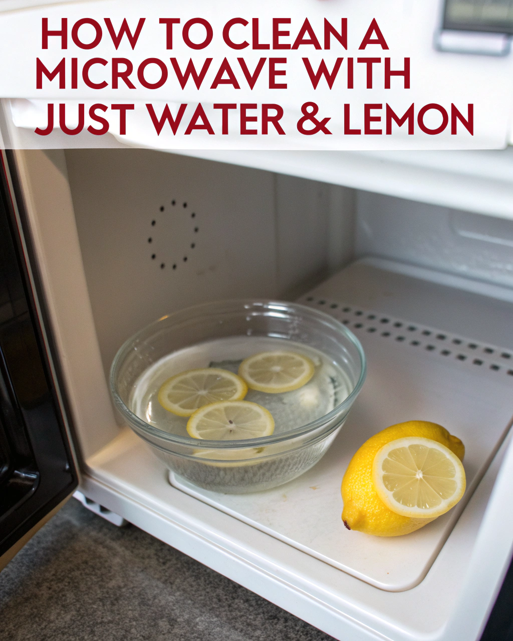 How to Clean a Microwave with Just Water & Lemon