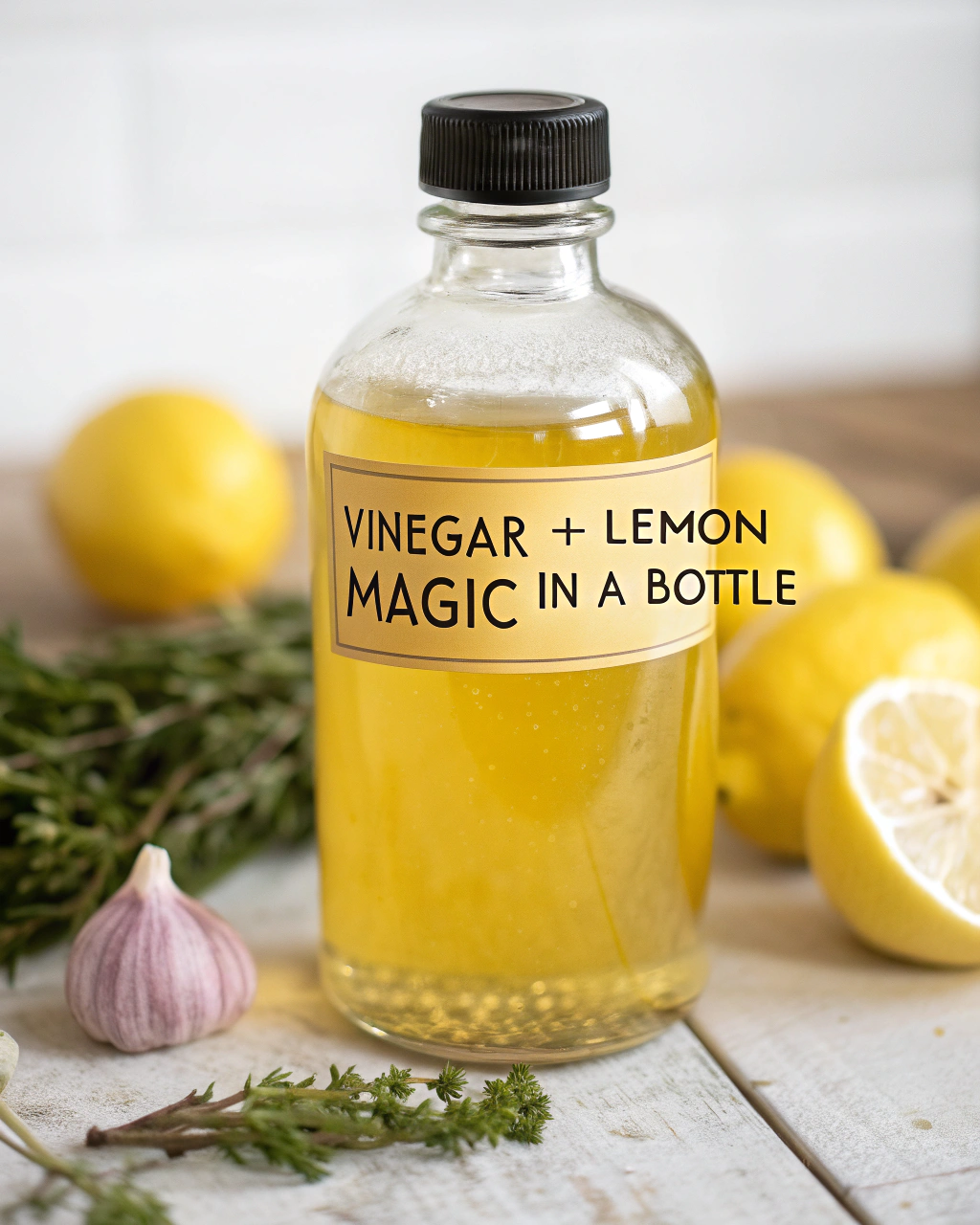 Vinegar + Lemon = Magic in a Bottle